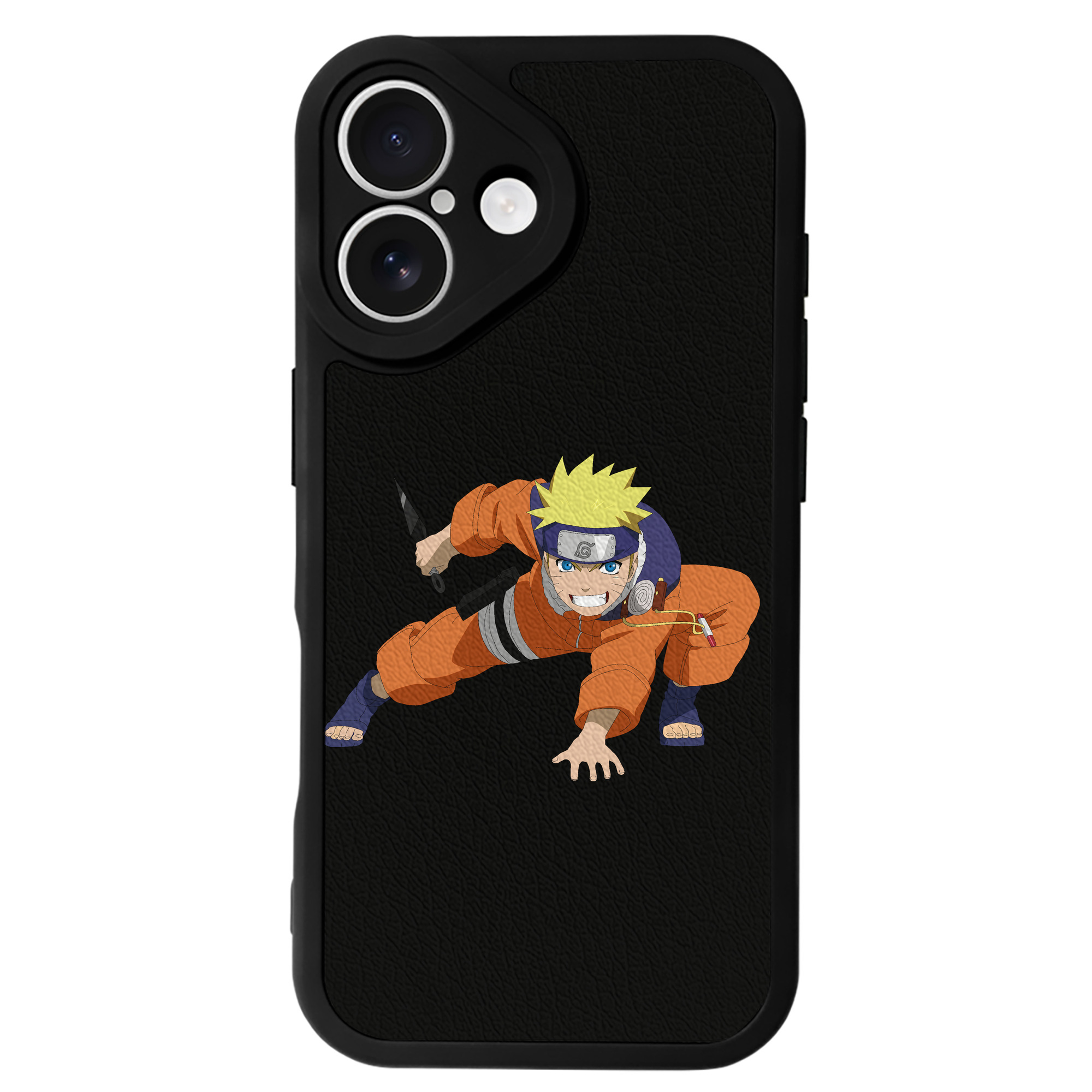 （画像用） NARUTO -ナルト- うずまき ナルト Uzumaki Naruto 【iPhone 16シリーズ対応】シリコンスマホケース（レザー調） 材質：シリコン